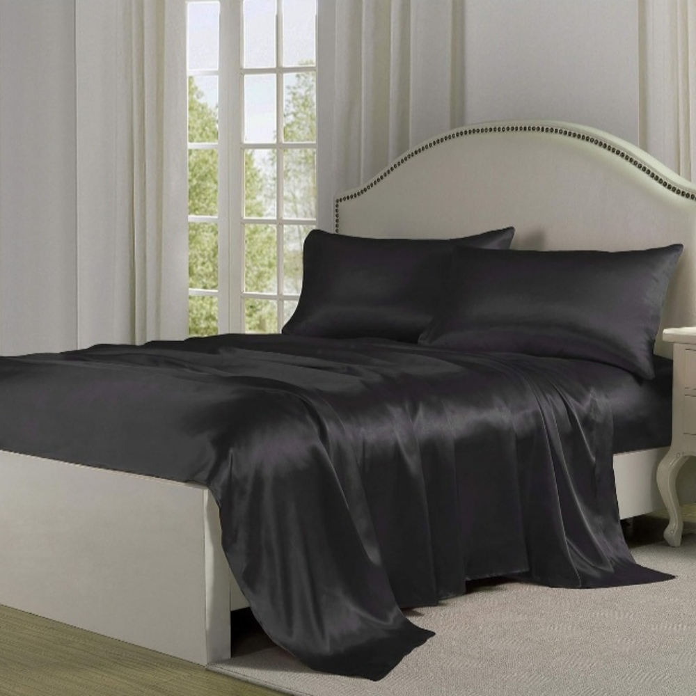 Levinsohn Textile Company Charmeuse Satin Bed Sheet, Queen